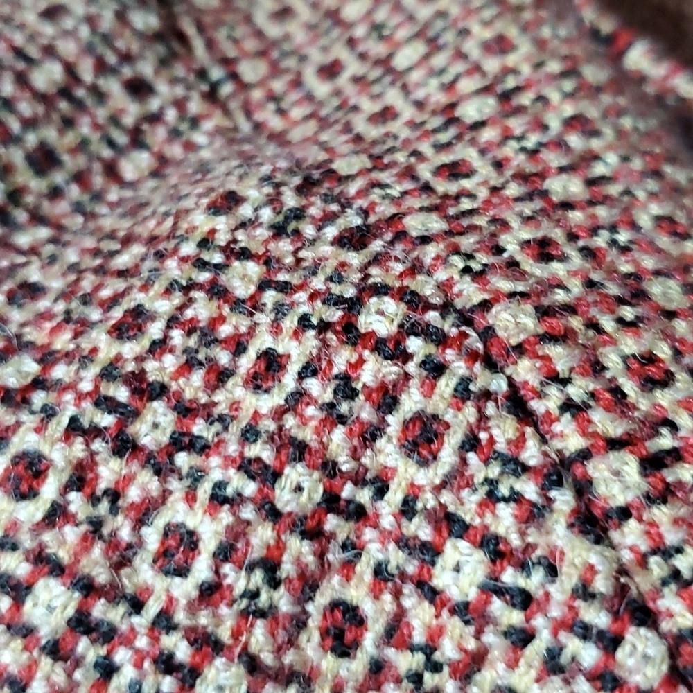 Loft Wool Blend Red Patterned Mini Pencil Skirt L… - image 4